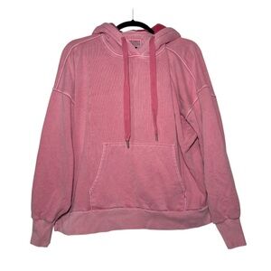 American Eagle Textured Fleece Oversized Hoodie Rust Pink Size XXS Super Soft